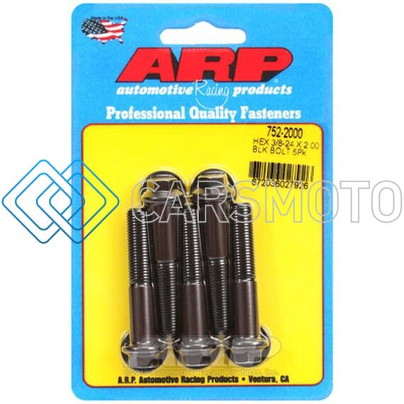 ARP 752-2000 3/8-24 X 2.000 HEX BLACK OXIDE BOLTS