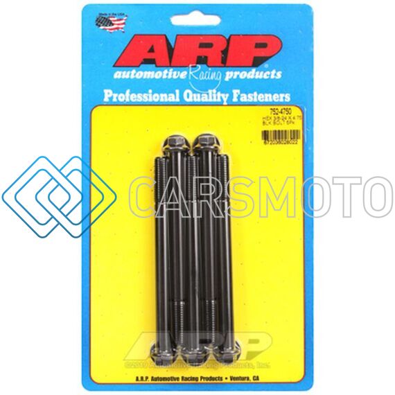 ARP 752-4750 3/8-24 X 4.750 HEX BLACK OXIDE BOLTS