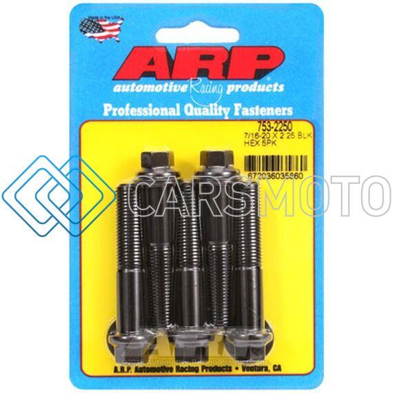 ARP 753-2250 7/16-20 X 2.250 HEX BLACK OXIDE BOLTS