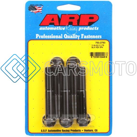 ARP 753-2750 7/16-20 X 2.750 HEX BLACK OXIDE BOLTS