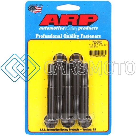ARP 753-3000 7/16-20 X 3.000 HEX BLACK OXIDE BOLTS