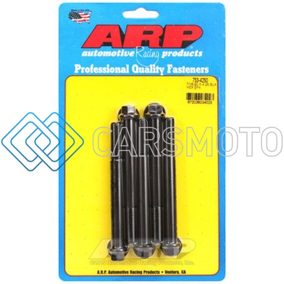 ARP 753-4250 7/16-20 X 4.250 HEX BLACK OXIDE BOLTS