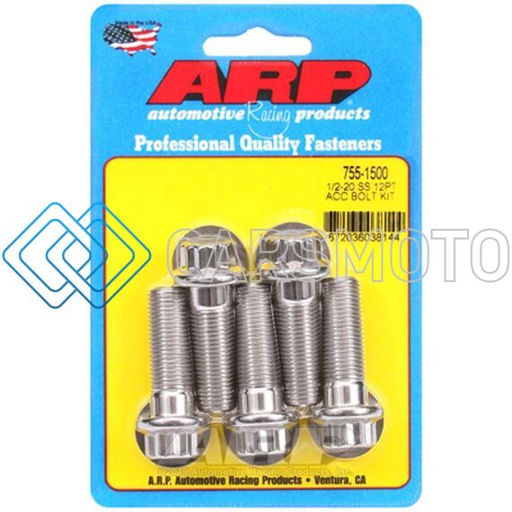 ARP 755-1500 1/2-20 X 1.500 12PT SS BOLTS (5/PKG)