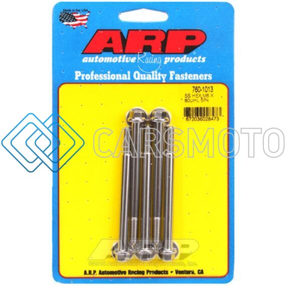 ARP 760-1013 M6 X 1.00 X 80 HEX SS BOLTS