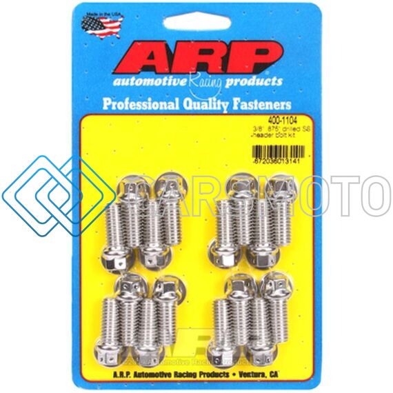 ARP 400-1104 3/8 X .875 DRILLED SS HEADER BOLT KIT