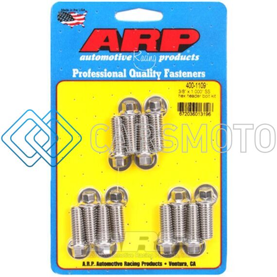ARP 400-1109 3/8 X 1.000 SS HEX HEADER BOLT KIT