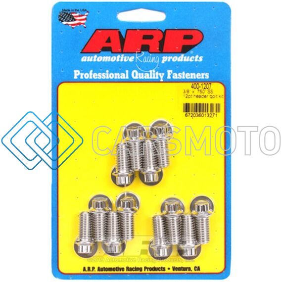 ARP 400-1207 3/8 X .750 SS 12PT HEADER BOLT KIT