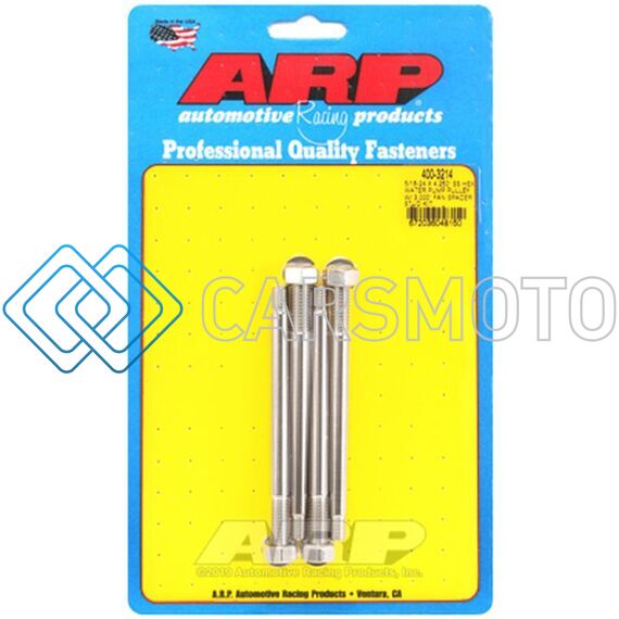 ARP 400-3214 5/16-24 X 4.250 SS HEX WATER PUMP PULLEY W/ 3.000IN FAN SPACER STUD KIT