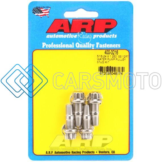 ARP 400-3216 5/16-24 X 1.250 SS 12PT WATER PUMP PULLEY STUD KIT