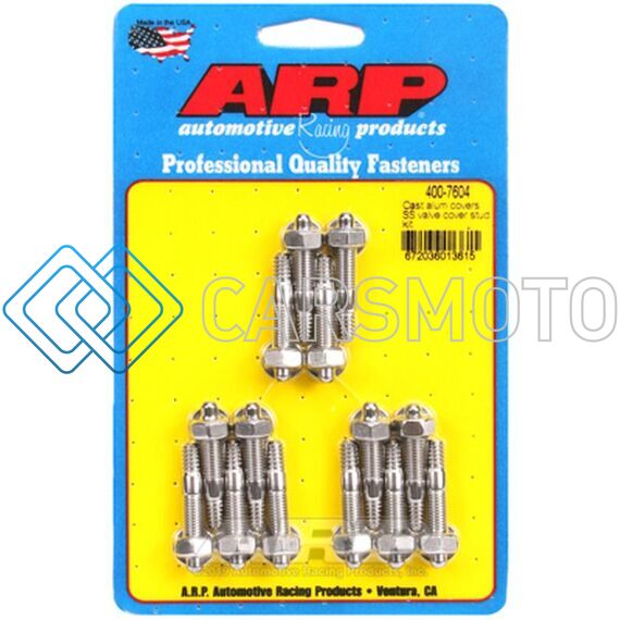 ARP 400-7604 CAST ALUM COVERS SS VALVE COVER STUD KIT