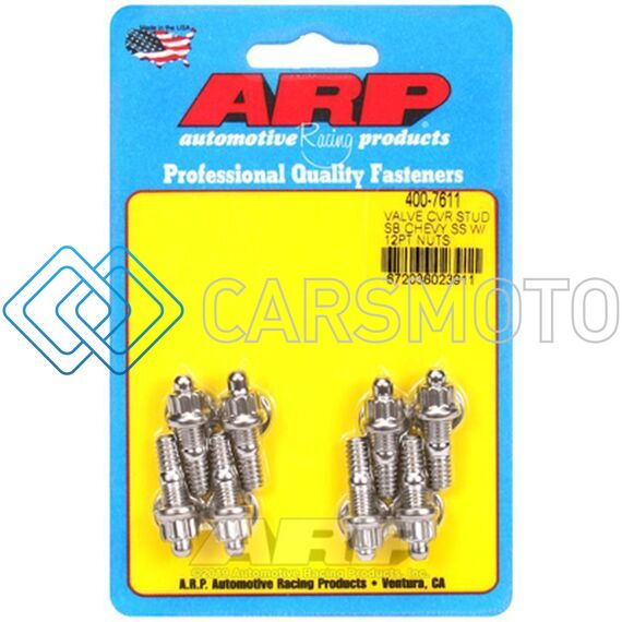 ARP 400-7611 SB CHEVY STAMPED STEEL COVERS SS 12 PT VALVE COVER STUD KIT