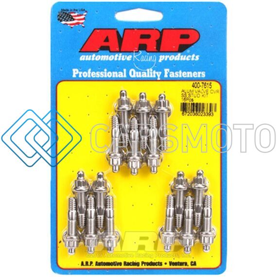ARP 400-7615 CAST ALUM COVERS SS 12PT VALVE COVER STUD KIT 16PC