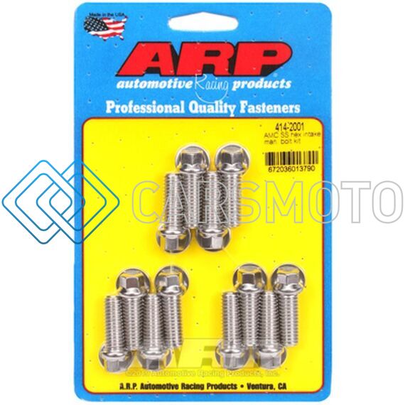 ARP 414-2001 AMC SS HEX INTAKE MANIFOLD BOLT KIT