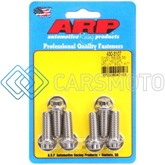ARP 430-3107 CHEVY 12PT MOTOR MOUNT BOLT KIT W/ ENERGY SUSPENSION MOUNTS