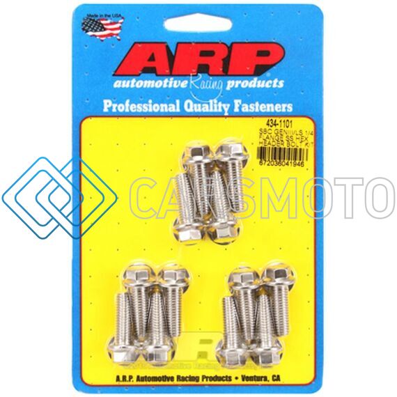 ARP 434-1101 SBC/GENIII LS 1/4 FLANGE SS HEX HEADER BOLT KIT