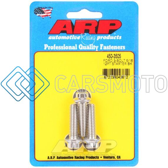 ARP 450-3505 FORD SS 3-BOLT 5/16IN 12PT STARTER BOLT KIT