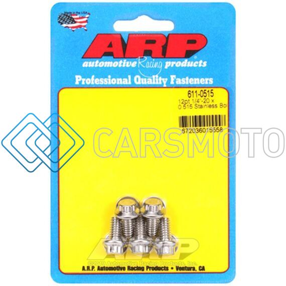 ARP 611-0515 1/4-20 X 0.515 12PT SS BOLTS