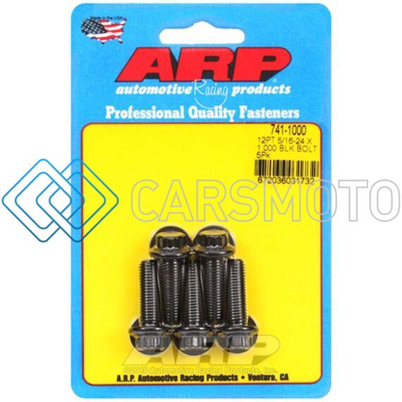 ARP 741-1000 5/16-24 X 1.000 12PT BLACK OXIDE BOLTS