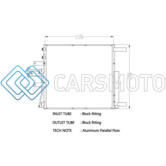 CSF 10702 2012 RAM 1500 3.7L A/C CONDENSER
