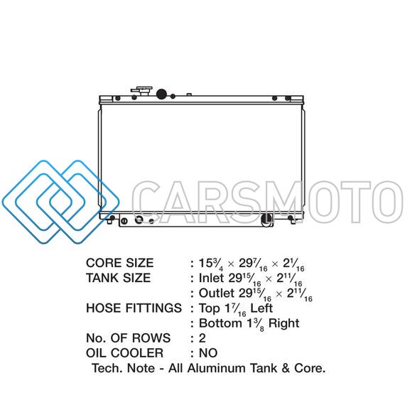 CSF 2882 93-98 TOYOTA SUPRA RADIATOR
