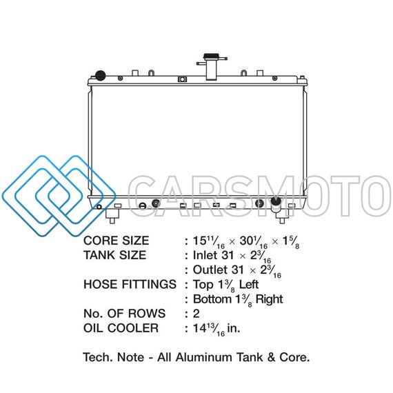 CSF 7052 12-15 CHEVROLET CAMARO SS RADIATOR