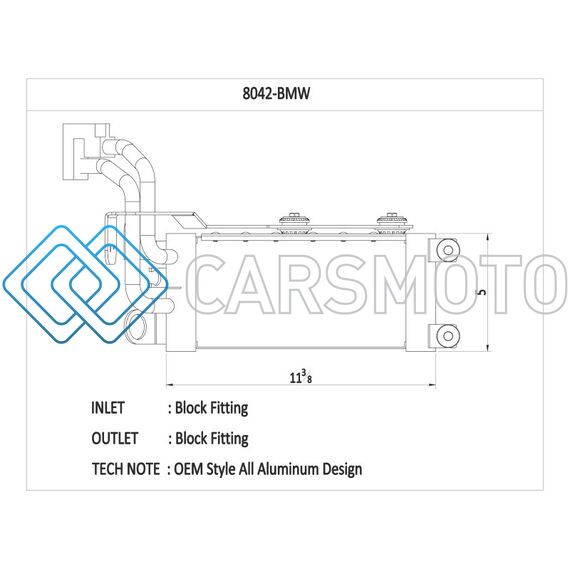 CSF 8042 07-13 BMW M3 (E9X) DCT OIL COOLER