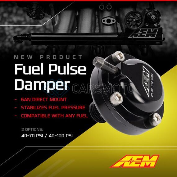 AEM 25-4002 AN6 ORB 40-70PSI FUEL PULSE DAMPER