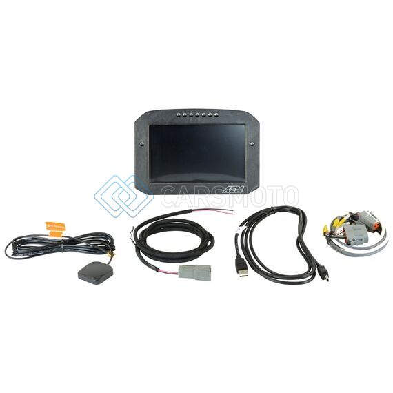 AEM 30-5702F CD-7G CARBON FLUSH DIGITAL DASH DISPLAY W/ INTERNAL 20HZ GPS & ANTENNA