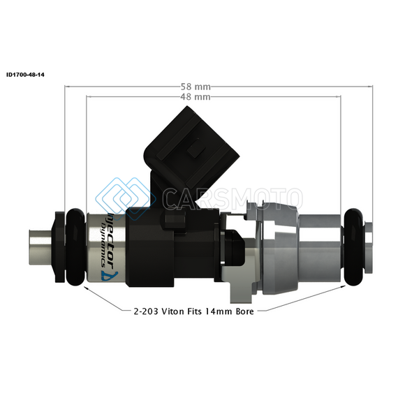 INJECTOR DYNAMICS 1700.48.14.14.2 ID1700 08 OUTLANDER ATV INJECTORS