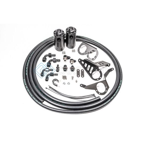 DUAL 20-0387-FL CATCH CAN KIT, MK4 SUPRA, FLUID LOCK / 1994-2002 TOYOTA SUPRA (ALL VERSIONS)
