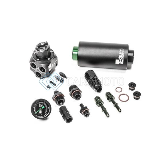 RADIUM ENGINEERING 20-0932-05 01-06 BMW E46 M3 FUEL PRESSURE REGULATOR & FUEL FILTER KIT W/ MICROGLASS FILTER