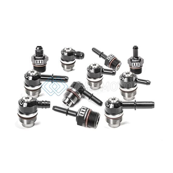 RADIUM ENGINEERING 20-1000-10375-PCV 10AN ORB SWIVEL BANJO PCV VALVE TO 3/8IN SAE MALE