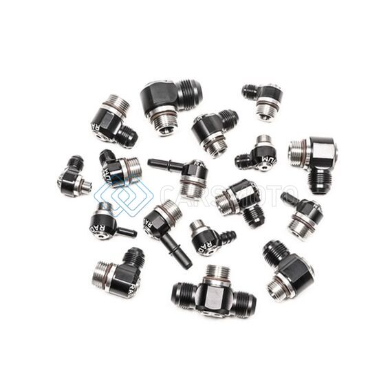 RADIUM ENGINEERING 20-1748 V2 QUICK CONNECT 19MM MALE TO 16MM SAE MALE 90 DEGREE