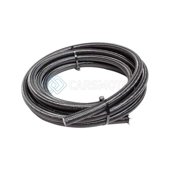 SNOW 10AN SNF-60115B BRAIDED STAINLESS PTFE HOSE - 15FT BLACK