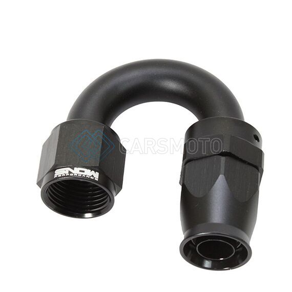 SNOW -10AN SNF-60118 180 DEGREE PTFE HOSE END (BLACK)