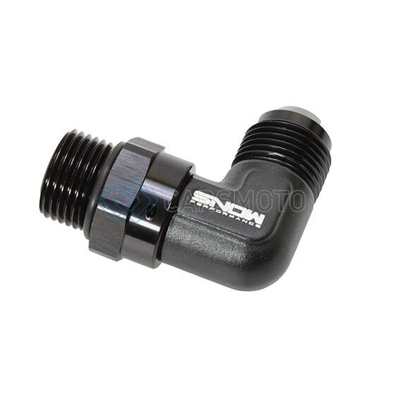 SNOW -10 SNF-60119 ORB TO -10AN 90 DEGREE SWIVEL FITTING (BLACK)