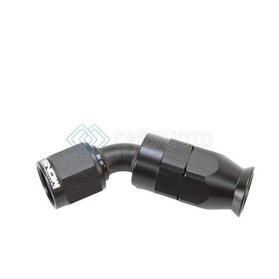 SNOW -6AN SNF-60645 45 DEGREE PTFE HOSE END (BLACK)
