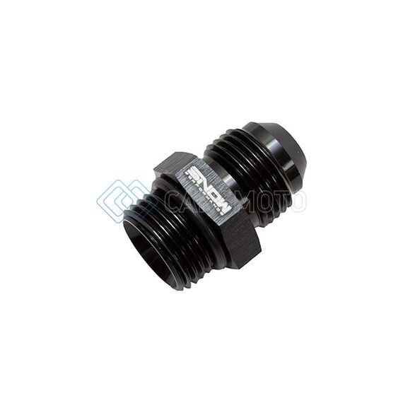 SNOW -8 SNF-60808 ORB TO -8AN STRAIGHT FITTING (BLACK)