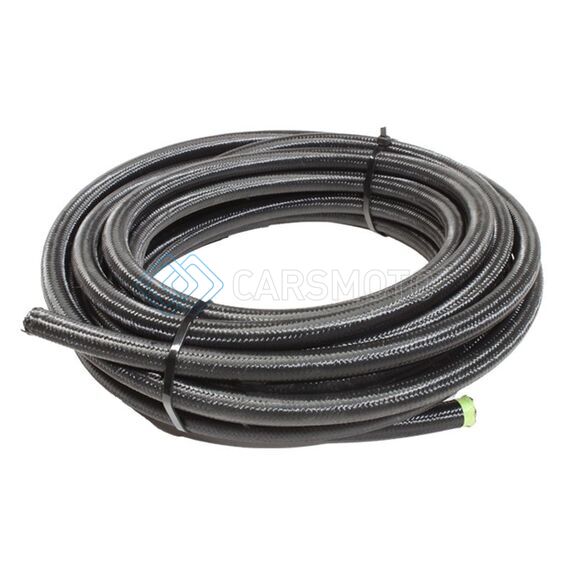 SNOW 8AN SNF-60830B BRAIDED STAINLESS PTFE HOSE - 30FT (BLACK)