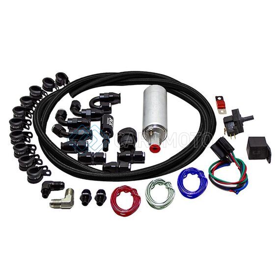 SNOW PERFORMANCE SNF-60900B SUPPLEMENTAL FUEL SYSTEM (BLACK NYLON BRAIDED STAINLESS LINE)