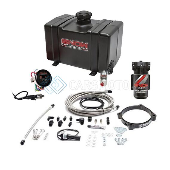 SNOW PERFORMANCE SNO-2168-BRD STAGE 2 BOOST COOLER 105MM HELLCAT WATER-METHANOL INJECTION KIT W/ SS BRAIDED LINE