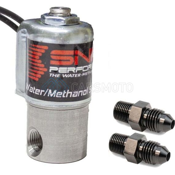 SNOW PERFORMANCE SNO-40060-BRD HI-FLOW WATER SOLENOID UPGD. 4AN FITTINGS (SYSTEMS W/ 4AN SS BRAID LINE)