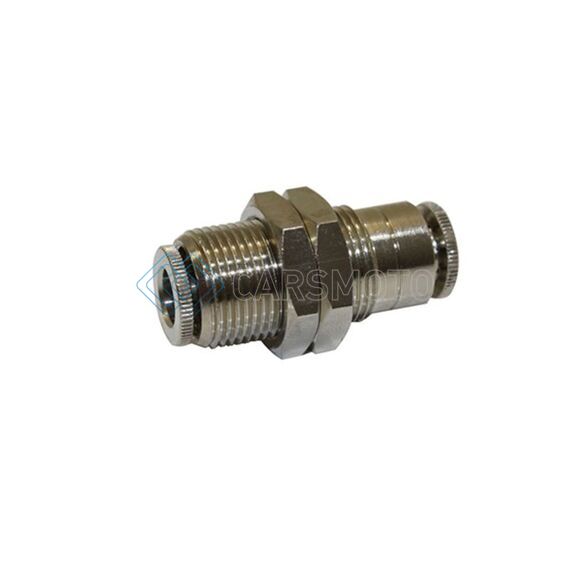 SNOW PERFORMANCE SNO-40080 BULKHEAD FITTING 1/4IN PUSH EPDM TO 1/4IN PUSH EPDM
