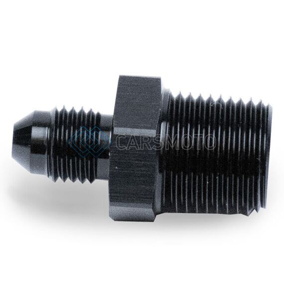 SNOW PERFORMANCE SNO-803-BRD 3/8IN NPT TO 4AN STRAIGHT WATER FITTING (BLACK)