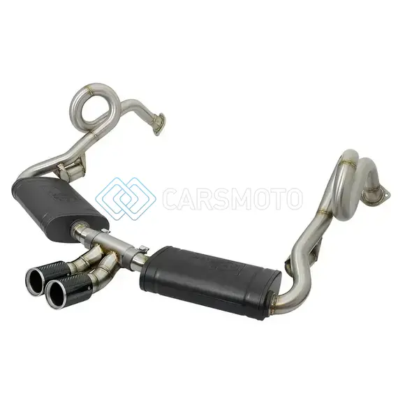 AFE 49-36415-C MACHFORCE-XP 2IN 304 SS CAT-BACK EXHAUST W/CARBON FIBER TIPS 13-16 PORSCHE BOXSTER 2.7L/3.4L