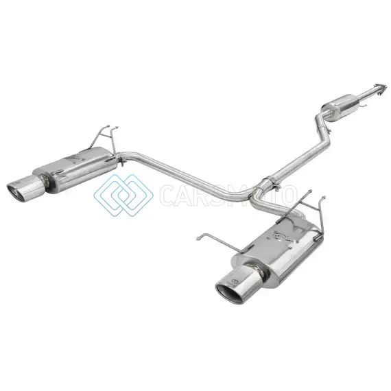 AFE 49-36612 TAKEDA EXHAUST 2.25IN TO 2IN DIA 304SS CAT-BACK W/POLISHED TIPS 08-12 HONDA ACCORD COUPE V6 3.5L