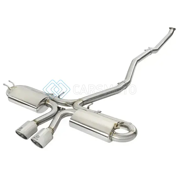 AFE 49-36618-P TAKEDA 3IN 304 SS CAT-BACK EXHAUST SYSTEM W/ POLISHED TIPS 2017 HONDA CIVIC SI I4 1.5L (T)