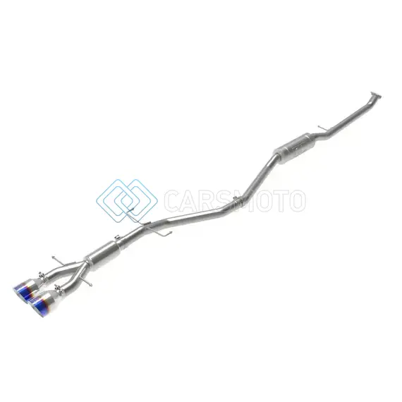 AFE 49-36619-L TAKEDA 2.5IN 304 SS CAT-BACK EXHAUST SYSTEM W/ BLUE TIPS 17-20 HONDA CIVIC SI SEDAN I4 1.5L