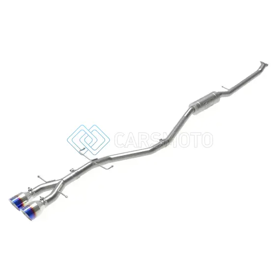 AFE 49-36620-L TAKEDA 2.5IN 304SS CAT-BACK EXHAUST SYSTEM 17-20 HONDA CIVIC SI COUPE L4-1.5L (T) - BL FLAME TIP