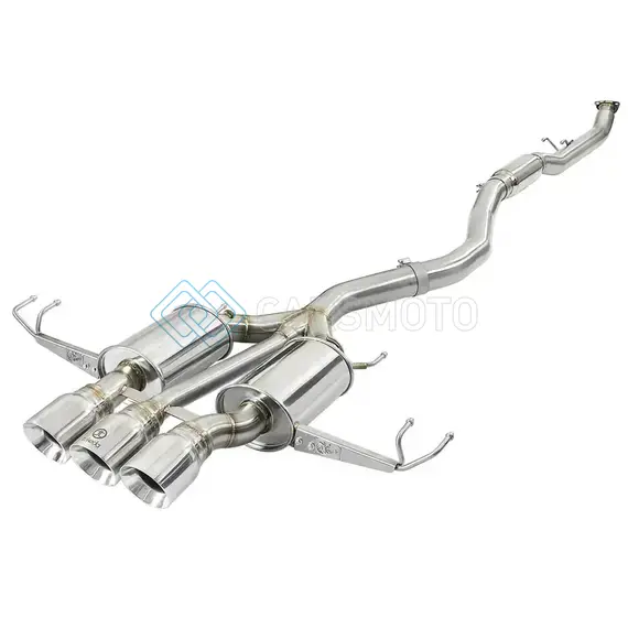 AFE 49-36623-P TAKEDA 3IN 304 SS CAT-BACK EXHAUST W/ TRI-POLISHED TIPS 17-18 HONDA CIVIC TYPE R L4 2.0L (T)